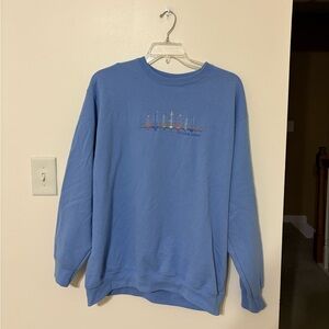 VINTAGE PORTLAND,MAINE BOAT EMBROIDERED CREWNECK- L/XL